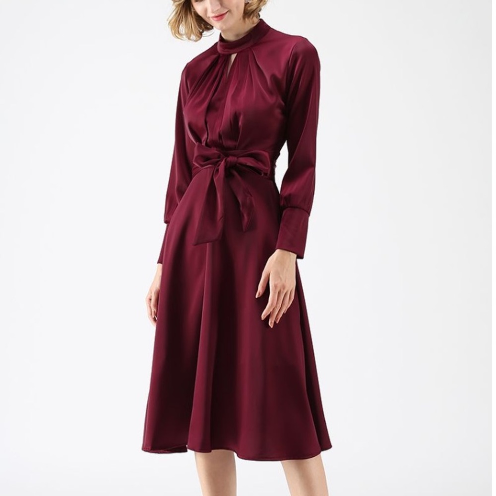 Chicwish XS Bow Satin Dress